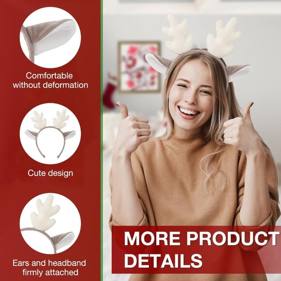 Women's Brown Bear Furry Animal Halloween Cosplay Party Ears Costume Headband - Picture 3 of 7